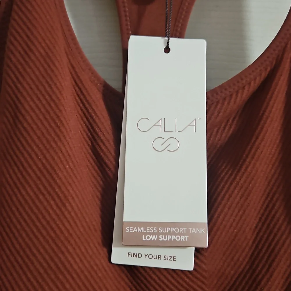 CALIA Women's High Neck Seamless Brami: RED BROWN: NEW WITH TAGS: SIZE XXL